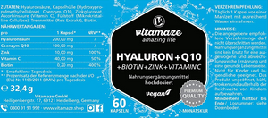 Acide hyaluronique + coenzyme Q10 en gélules