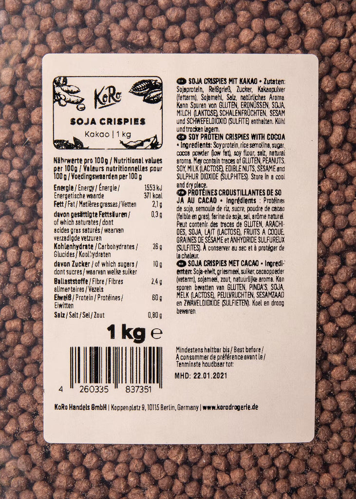 Crispies de cacao au soja