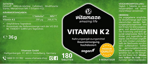 Vitamine K2 en comprimés