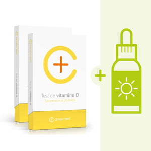 Kit vitamine D: 2 x test + supplément