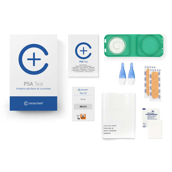 Test PSA - contenu kit test sanguin cerascreen
